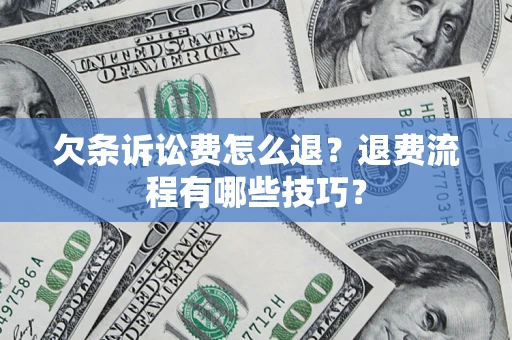 北京欠条诉讼费怎么退？退费流程有哪些技巧？